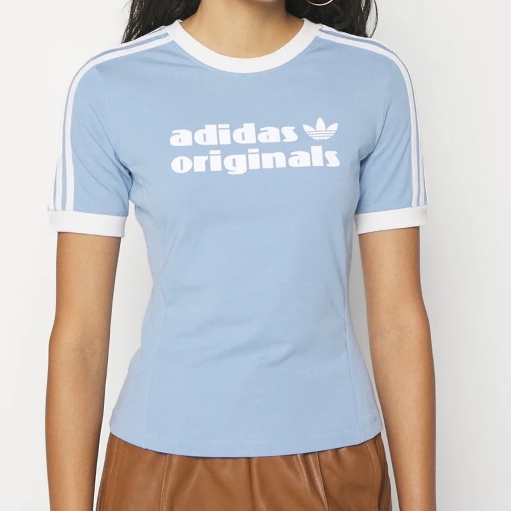 Adidas Originals Women's Light Blue Tee